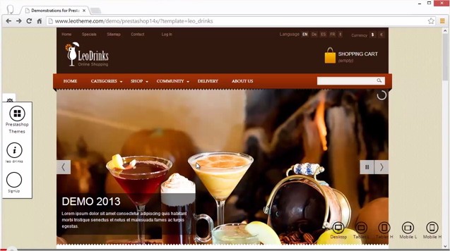 Plantilla Leo Drinks